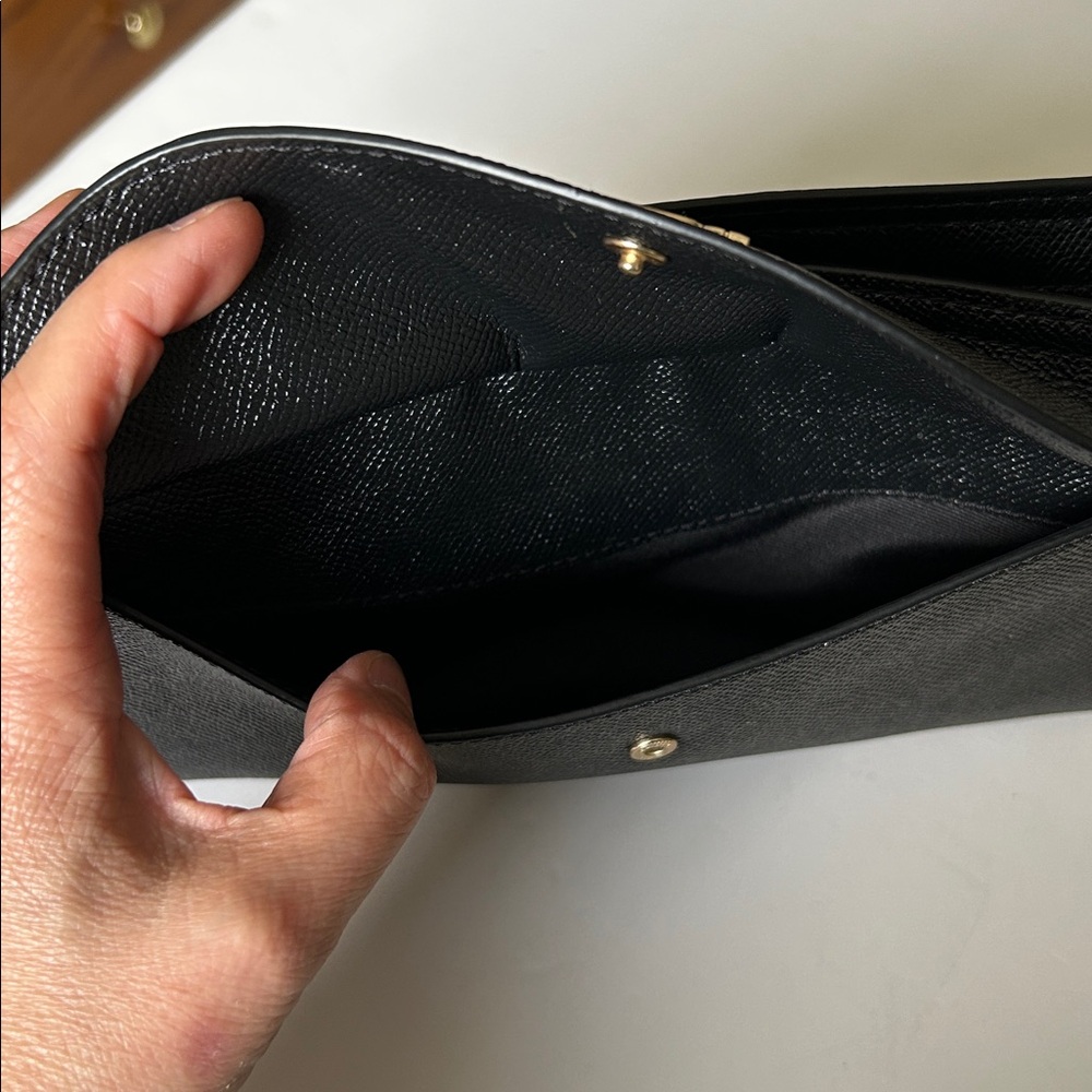 Coach Black Leather Wristlet Clutch - Picture 11 of 11